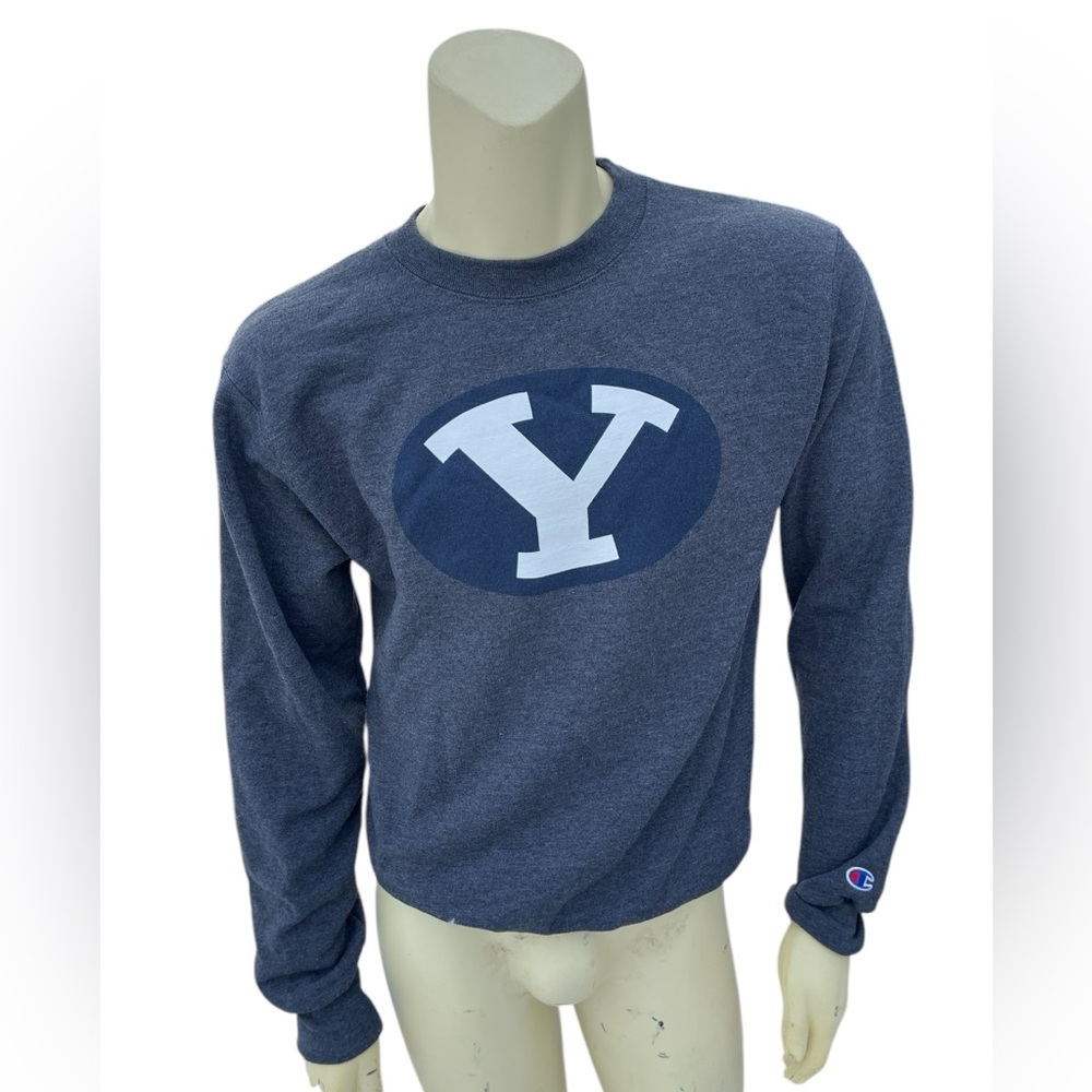 Men’s Small Champion BYU Brigham Young Cougars Crew Sweatshirt Crewneck